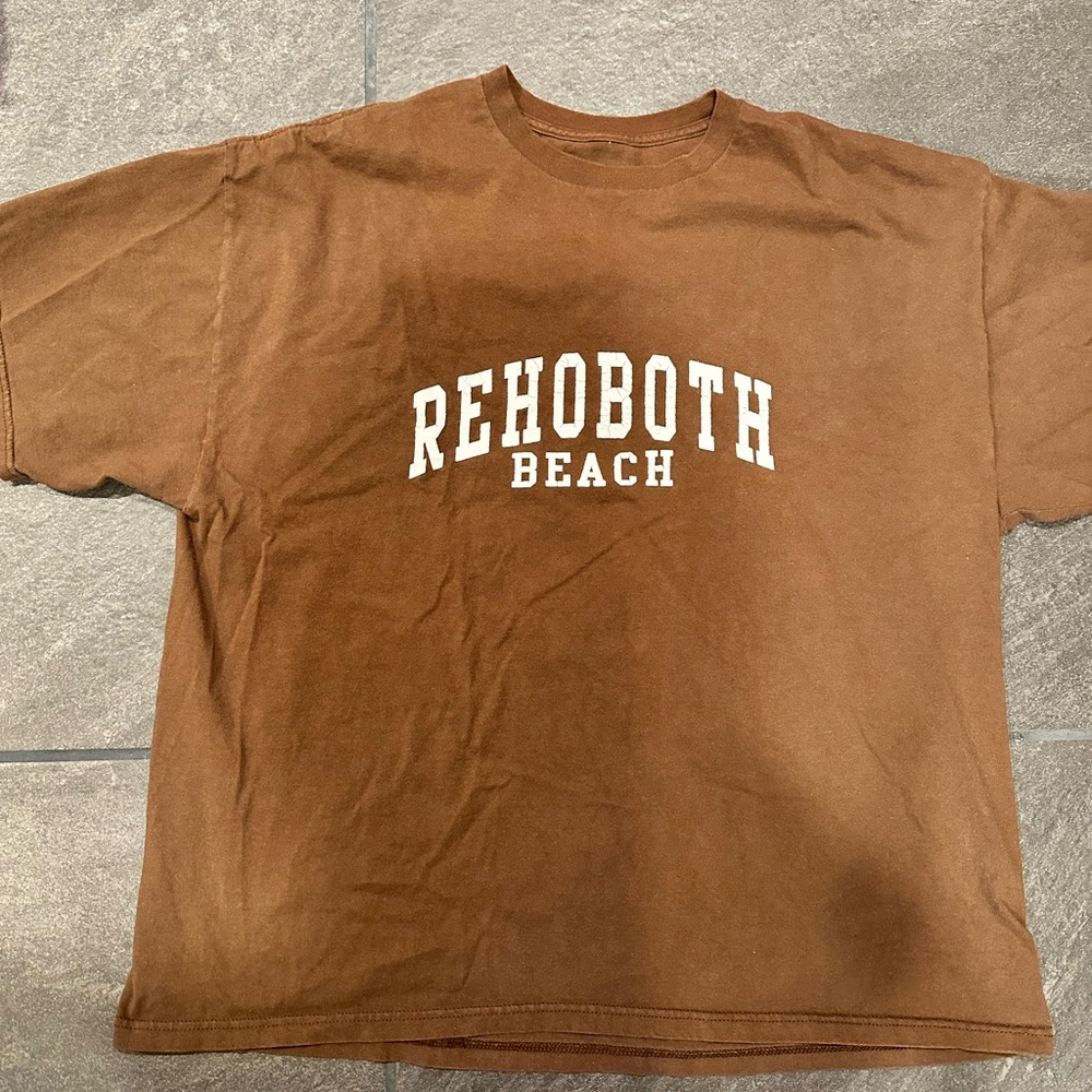 Rehoboth Beach Men's Brown T-Shirt